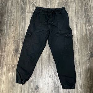 Zara Stretch Cargo Pants - Black - Medium